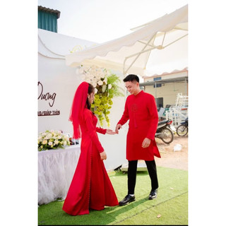 Voan đỏ Cô dâu Midu, Voan đỏ trơn ( ĐỎ ĐÔ/ TRẮNG/ ĐỎ TƯƠI) | PHUKIENCUOILINHQUAN
