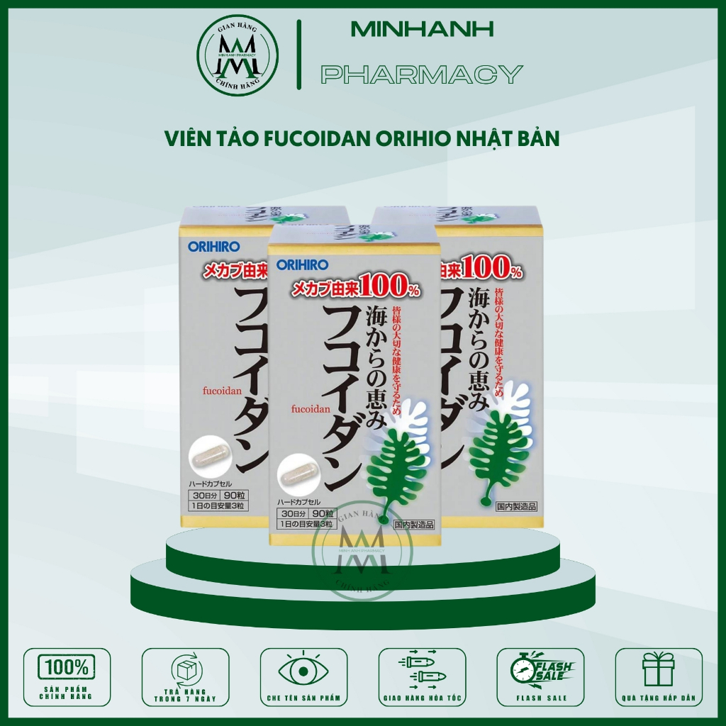 Viên uống tảo Fucoidan Orihiro Nhật Bản hỗ trợ phòng và chống u.n.g t.h.ư hộp 60 viên