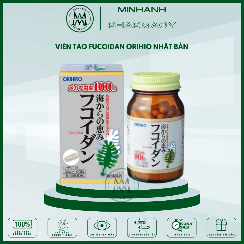 Viên uống tảo Fucoidan Orihiro Nhật Bản hỗ trợ phòng và chống u.n.g t.h.ư hộp 60 viên