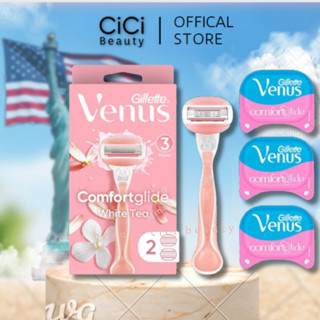 Dao cạo cho nữ đầu bơ Gillette Venus Comfortglide White Tea hàng Úc