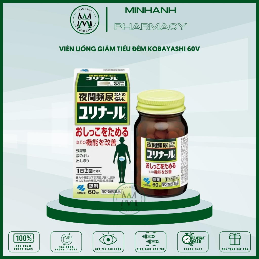 Viên Uống Kobayashi Nhật Bản giúp hỗ trợ giảm tiểu đêm tiểu nhiều lần tiểu rắc dùng được cả nam và nữ
