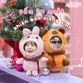 Gấu bông in ảnh mặt phiên bản Giáng Sinh - Noel