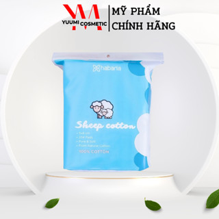 Bông Tẩy Trang Cừu Habaria Sheep 100% Cotton Bịch 234 Miếng, Mềm Mại, Dày Dặn