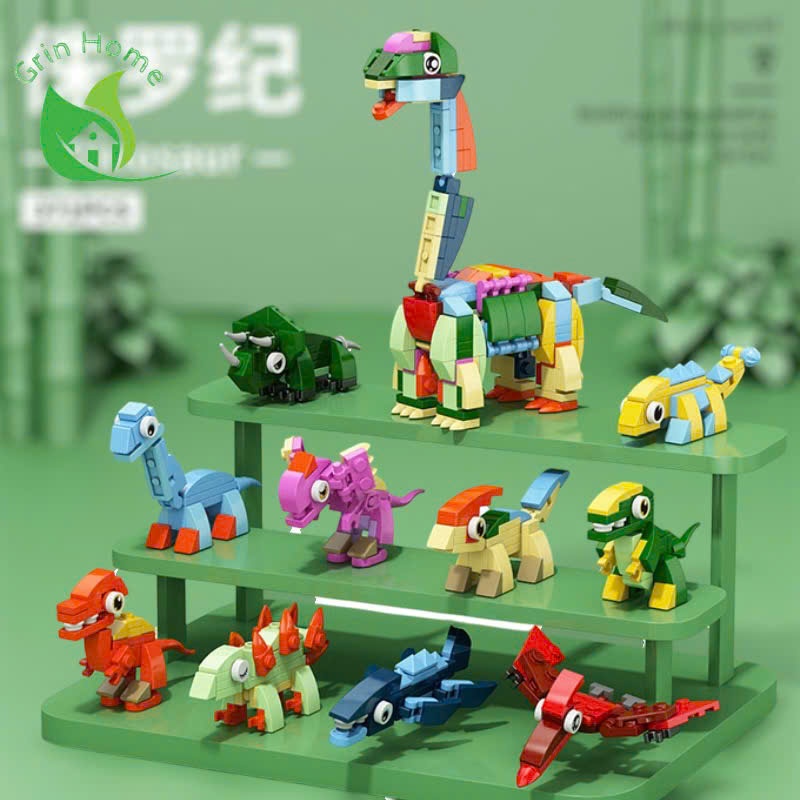 Bộ Đồ Chơi Lắp Ghép Thế Giới Khủng Long, Mô Hình Lắp Ráp Động Vật Bộ Xếp Hình Mini Quà Tặng Cho Bé