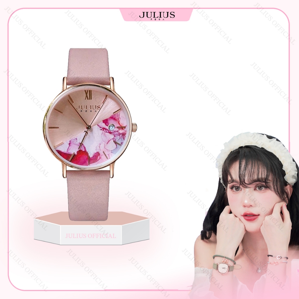 Đồng hồ nữ Julius JA-1312 dây da | Julius Official