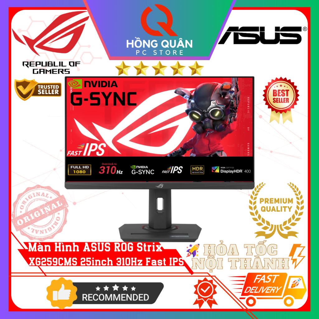 Màn Hình Gaming ASUS ROG Strix XG259CMS 25inch 310Hz Fast IPS GSync 1ms GtG HDR400 New - Hàng Chính Hãng Bảo Hành 3 Năm | BigBuy360 - bigbuy360.vn
