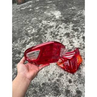 Ốp Hậu Đỏ + Nắp Xi Nhan Gắn Wave 50,100,110