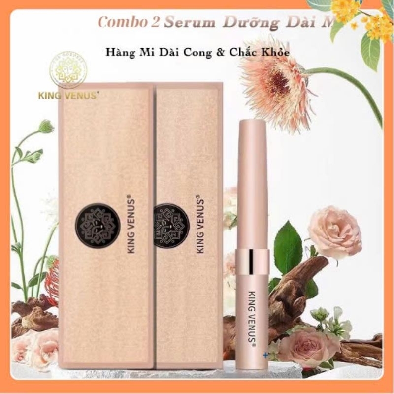 [ DATE T6/2027 ] Combo 02 Serum Dưỡng Mi và Mày King Venus: Dưỡng lông mi và lông mày đen ,rậm ,dài chắc khoẻ tự nhiên .