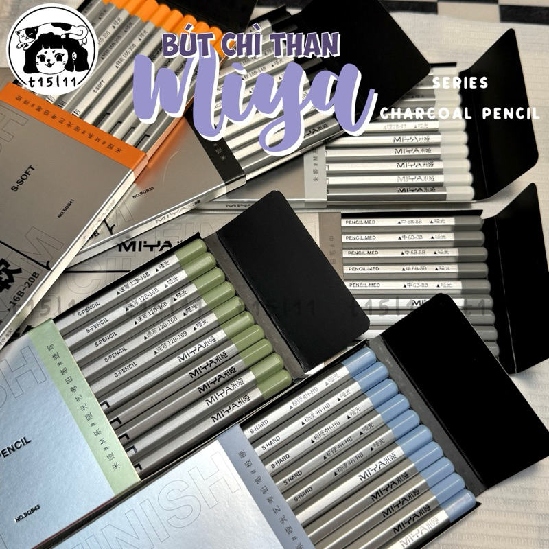 [t15l11] Bút chì Than Miya series Charcoal Pencil