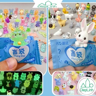   Mua set 50 tặng 10  Combo 20-50 Túi Mù Túi Kẹo Bóc Quà May Mắn Charm Labubu Capybara Moi Phát Sáng 