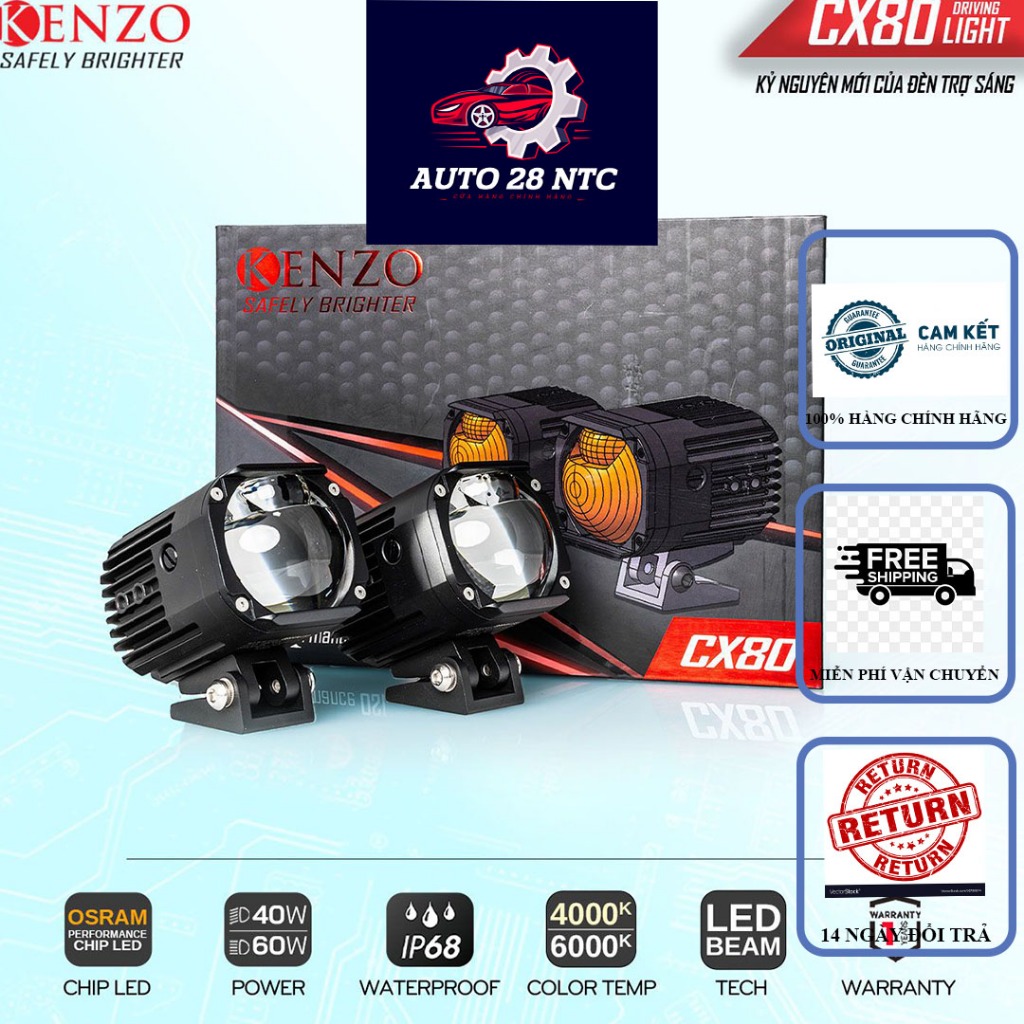 BI CẦU TRỢ SÁNG KENZO CX80 - 40W – 60W - Bảo hành 1 năm