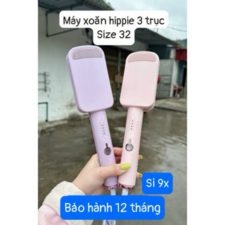 Máy uốn xoăn sóng nước HIPPIE 3 trục bản PRO , máy làm tóc HIPPIE 3 trục size 32