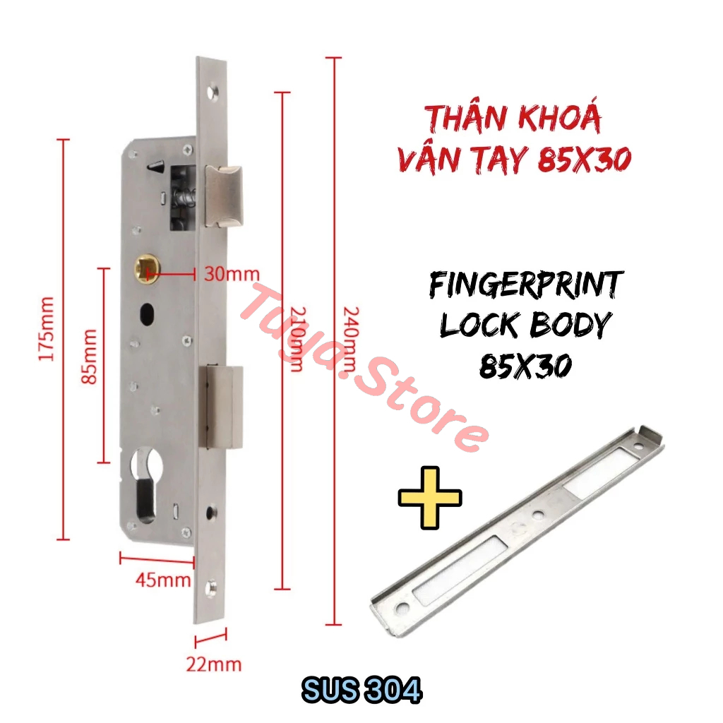 Thân Khoá Đơn Điểm / Đa Điểm Cho Cửa Nhôm Xingfa, Nhôm Hệ 55, Ruột Khoá 85x35, 85x30