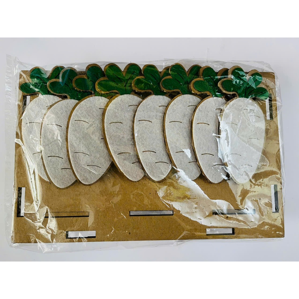 Vỉ  củ cải- vỉ hoa quả Steam, trang trí mầm non mô hình nông trại ,rau củ quả bằng bìa carton Mầm no