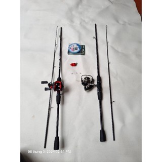  Bộ Cần lure sói den giá rẻ 1m65 1m8 2m1 máy đứng va máy ngang 