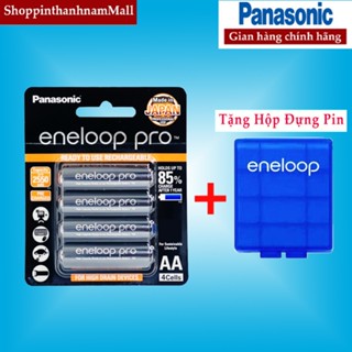 Pin Sạc Eneloop Panasonic Pro 2550mAh Vỉ 4 Viên Chính Hãng - Tặng Kèm Hộp Đựng Pin Eneloop Xanh