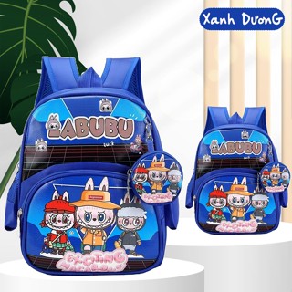 Cặp đi học mầm non cho bé, Balo mầm non labubu kèm túi nhỏ, cặp mẫu giáo labubu cho bé trai bé gái hot nhất 2025