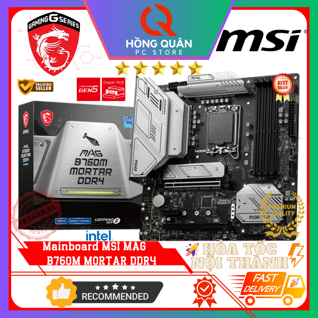 Mainboard Bo Mạch Chủ MSI MAG B760M MORTAR DDR4 New - Hàng Chính Hãng Bảo Hành 3 Năm