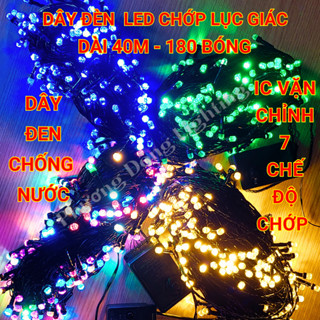 Dây đèn LED chớp Lục Giác  40m - 180 bóng Trang trí Noel - Lễ - Tết