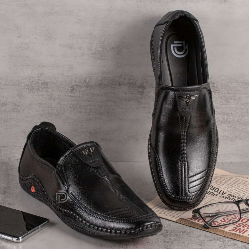 Giày Lười Nam Công Sở Siêu Đẹp Da Bò Thật Đế Cao Su Đúc Cao 4 cm  Nguyên Khối G 77 Màu Đen Nâu Đủ Size