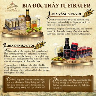[SINCE 1810] Hộp Quà Tết - Thùng Đức Thầy Tu Eibauer Vàng 5.2 Độ - Lên Men Tự Nhiên, Nhập Khẩu Chính Hãng