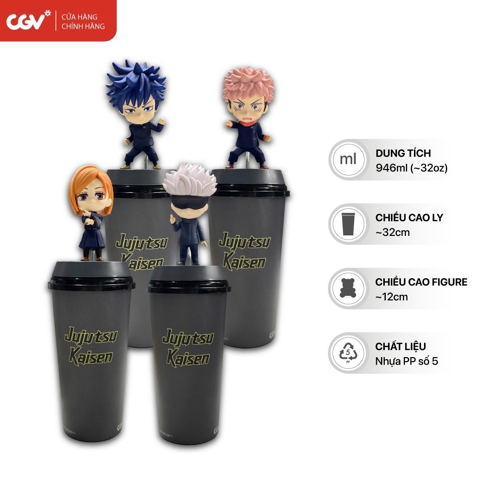 Ly nước Jujutsu Kaisen CGV Cinemas Vietnam dung tích 946ml