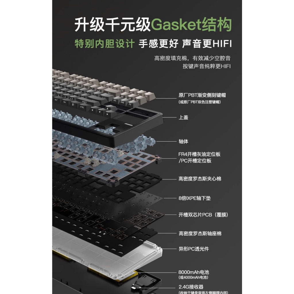 RICCKS RS8 V2 - Bàn phím cơ RICCKS RS8 V2 HIFI Mạch Xuôi , RGB , 3 MODE , QMK/VIA Chính Hãng BH | BigBuy360 - bigbuy360.vn