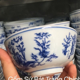 Bộ 10 bát cơm men lam