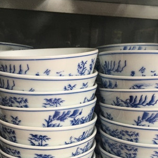 Bộ 10 bát cơm men lam