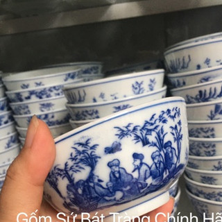 Bộ 10 bát cơm men lam