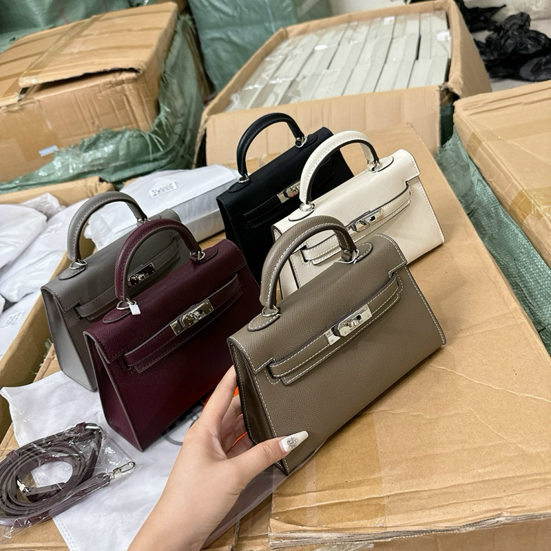 túi xách nữ  hơi mệt  20cm da víp