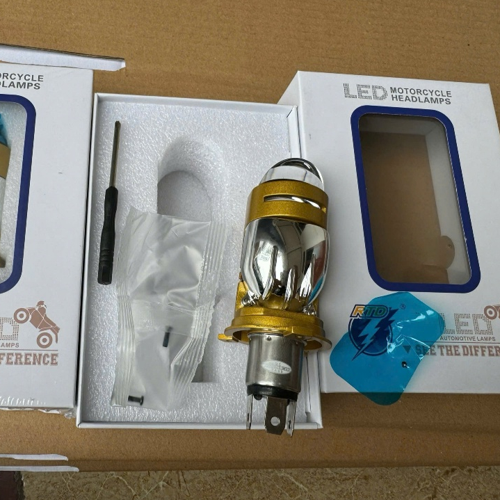 Đèn pha led H4 bi cầu mắt ếch bảo hành 1 năm