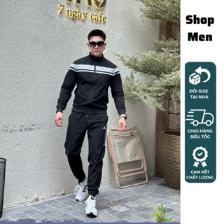 Bộ gió thu đông adidas Shop men TD622, bộ quần áo gió 2 lớp full túi khoá