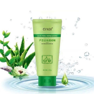 (combo 2 tuyp) Gel tẩy da chết nha đam Gibi tuýp 100g hỗ trợ làm sáng cấp ẩm làm sạch dưỡng trắng