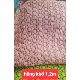 vải ren lưới chỉ (hoa hồng)