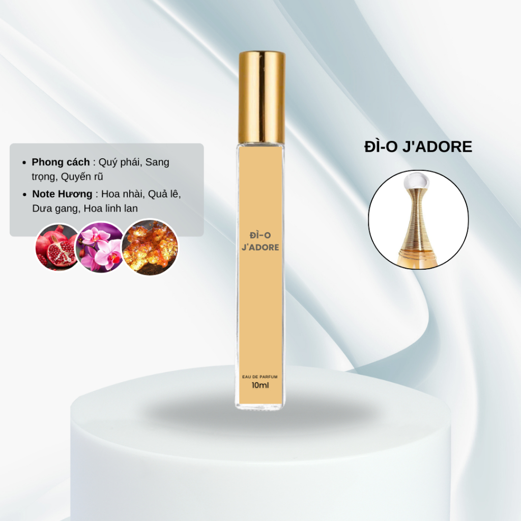 Tinh dầu nước hoa dạng xịt 5ml 10ml J'adore (mùi nữ)