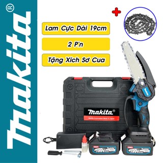 Bộ Máy Cưa Pin 199V Tặng Xích Sơ Cua Hàng Chuẩn Lõi Đồng Cắt Cành Cực Khỏe