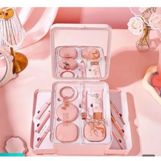 [ CHÍNH HÃNG] Bộ Quà Tặng Trang Điểm HLOFF Nội Địa Trung 12 Món Tích Hợp Gương LED Cảm Ứng Kèm Túi Xách Cao Cấp