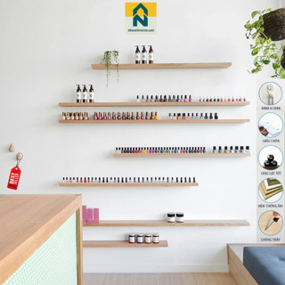 [Kệ Không Khoan]Kệ Gỗ Treo Tường Mơ DSPA Chống Ẩm Chống Xước,Kệ Để Sơn Nail  MDF 17ly, Kệ Tiệm tóc