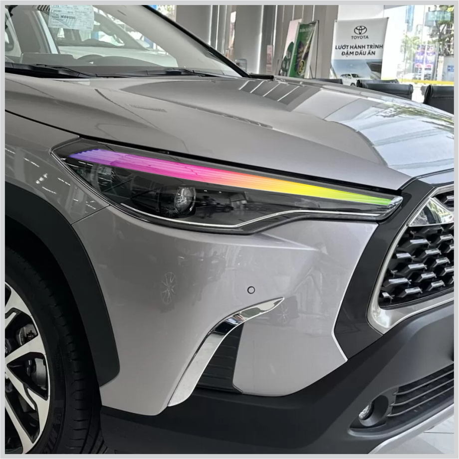 Tem dán đèn xe cross - Decal đổi màu đèn xe toyota cross 2023