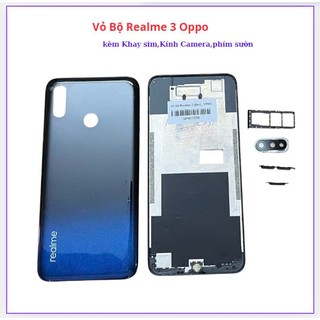 Vỏ bộ oppo Realme 3,kèm khay sim,kính camera,phím sườn