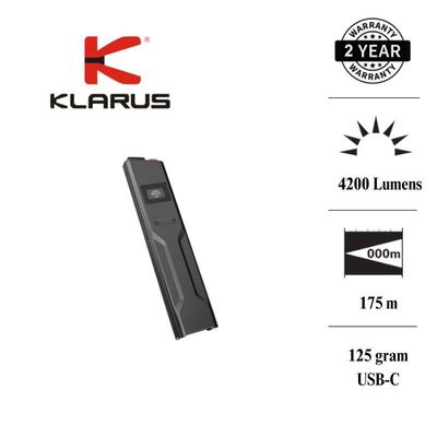Đèn pin chiến thuật siêu mỏng KLARUS X1 FlatTac độ sáng 4200 lumen pin 2150mAh sạc USB C