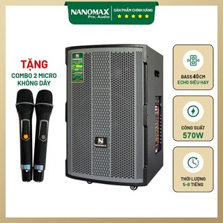 Loa Kéo Nanomax SK-15Q3 Bass 40cm 570W.  Sự Lựa Chọn Hoàn Hảo Cho Karaoke Di Động Kèm 2 Micro