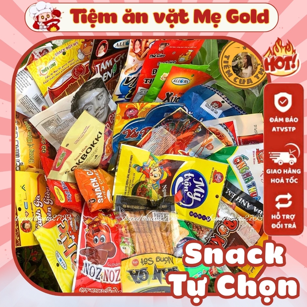  COMBO Đồ ăn vặt CAY SIÊU HOT đồ 1k TIỆM CỔNG TRƯỜNG 20 GÓI Shop Ăn Vặt Mẹ Gold 
