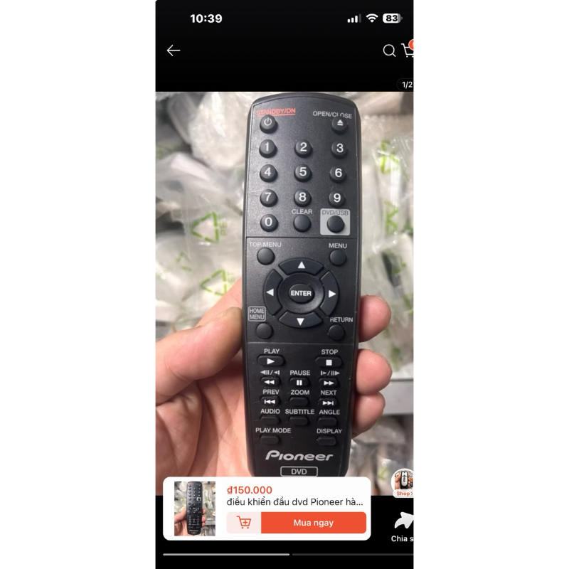 Điều khiển đầu DVD Pioneer hàng chính hãng