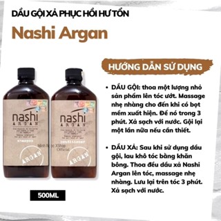 (CHÍNH HÃNG) cặp dầu gội xả NASHI ARGAN 500ml