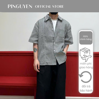 Somi Ngắn Sọc Xám Túi Form Boxy, Thời Trang Cao Cấp Pinguyen 113