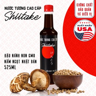 [525 ml] Combo 3 Chai Nước Tương Cao Cấp Shiitake Làng Chài Xưa Tự Nhiên Lên Men Từ Nấm Ngọt Nhật Và Đậu Nành