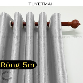  TM16 size lớn - Rèm cửa đẹp trang trí phòng - Màu trắng xám 
