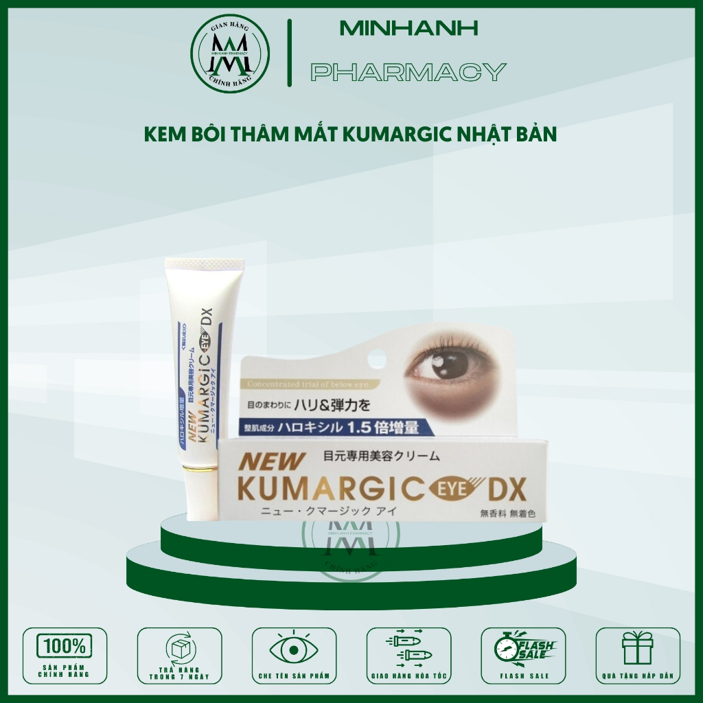 Kem xóa quầng thâm mắt Cream Kumargic Eye Nhật Bản giảm bọng mắt thâm mắt quầng mắt chống nhăn chống lão hóa vùng mắt